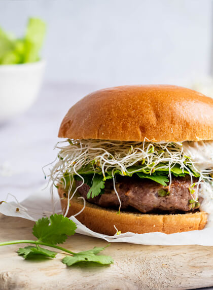 Jalapeño cheddar burger.