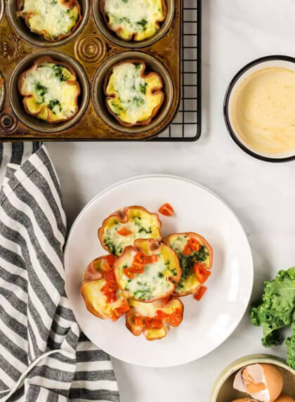 Individual quiches.